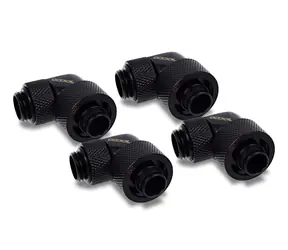Alphacool Eiszapfen 16/10 mm schwarz / Anschluss / Schraubanschluss / 90° drehbar / G1/4