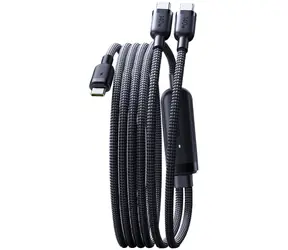 Baseus Flash 4 schwarz / 2-in-1-Kabel USB-C auf USB-C + USB-C / 140 W / 1,5 m