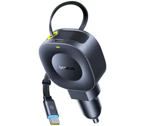 Baseus PrimeTrip VR2 schwarz / Kfz-Ladegerät / 45 W + 45 W / USB-C-Einzugskabel