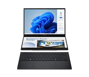 Asus Zenbook Duo grau / Notebook / 14" WUXGA OLED T / Intel Core Ultra 9 285H / 32 GB / 1 TB SSD / Windows 11