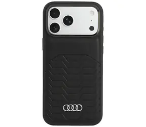 Audi GT Kunstleder schwarz / MagSafe Hülle / für Apple iPhone 18 Pro Max, 17 Pro Max / Kunstleder