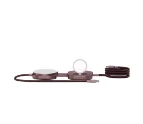 ZENS Pro 3 bordeauxrot / Kabelloses Ladegerät / für iPhone und Apple Watch / Qi2 15W / USB-C/USB-C-Kabel