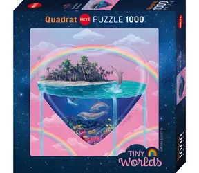 HEYE Puzzle Tiny Worlds: Delfine / Quadratisch / 1000 Teile / 56 × 56 cm