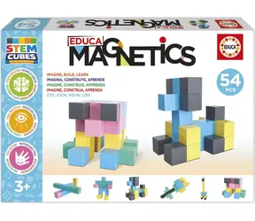 Educa Magnetbaukasten, Magnetische STEM-Würfel / 54 Teile