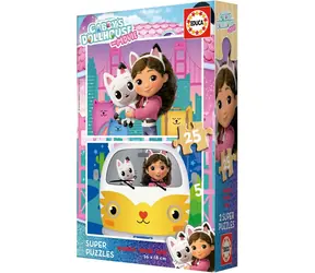Educa Holzpuzzle Gabinas Zauberhaus / 2x25 Teile