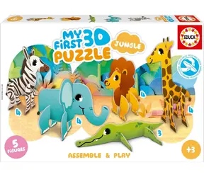 Educa Mein erstes 3D-Puzzle Dschungel 5in1 / 5 Figuren / 3-4 Teile