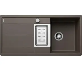 Blanco Metra 6 SF Kaffeespüle / Silgranit / 99 x 49 cm / mit Ablaufgarnitur / mit Edelstahlbecken