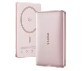 Baseus PicoGo AM41 pink / Powerbank / 10000 mAh / 27 W / Qi2 / MagSafe / USB-C-Kabel 30 cm