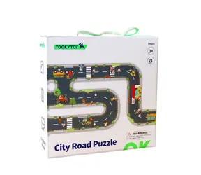 TOOKY TOY Bodenpuzzle Road City / Holz / ab 3 Jahren