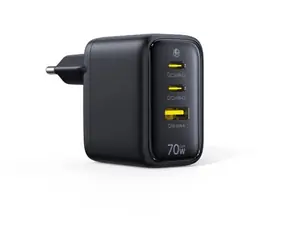 Baseus EnerFill FE22 schwarz / Wandladegerät / 70 W / 2x USB-C / 1x USB-A
