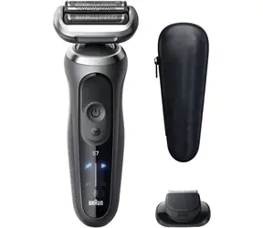 Braun Series 7 72-G1200S schwarz-grau / Rasierer / Herren / Folienrasierer / 60 Min. Betriebsdauer / Für den Körper