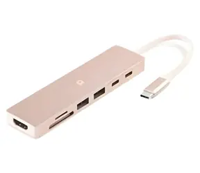 Aiino Stream Neo Blush / USB-C-Hub / 7 Anschlüsse / für MacBook