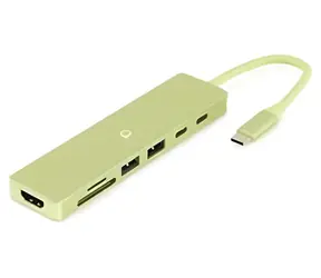 Aiino Stream Neo Citrus / USB-C-Hub / 7 Anschlüsse / für MacBook
