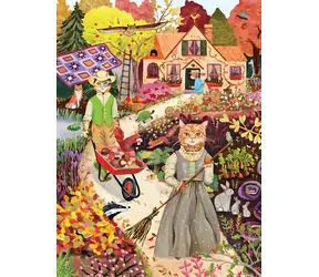 Galison Metallpuzzle Katzen auf dem Land / 1000 Teile / Größe 68,6 × 50,8 cm