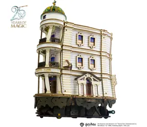 Ugears 3D-Puzzle Gringotts Bank Kugelbahn / 1000 Teile / Motorisiert / Sperrholz