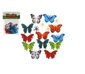 TEDDIES Schmetterlinge / Figuren / 12 Stück / Kunststoff / 7-8 cm / ab 3 Jahren