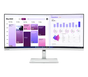 34" Lenovo L34w-4c grau / Monitor / VA / 3440 x 1440 / 21:9 / 120 Hz / HDMI / DP