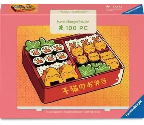 Ravensburger Puzzle mit Ständer Kawaii Sushi / 100 Teile / ab 10 Jahren