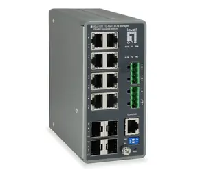 LevelOne IGU-1271 TURING / Industrie-Switch / 8x GE / 4X SFP / Managed L3 Lite / DIN-Schiene