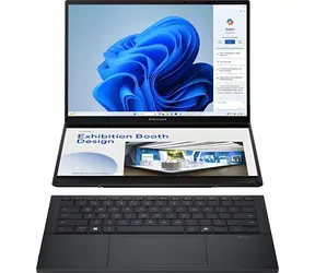 Asus ZenBook Duo 14 grau / Notebook / 14" 3K / Intel Core Ultra 9 386H / 32 GB / 1 TB SSD / Windows 11