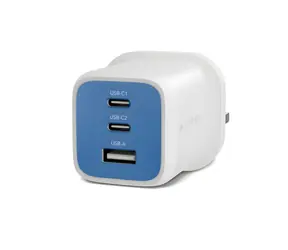 Targus HyperJuice Flex 65W blau / Wandladegerät / GaN / 2x USB-C