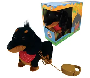 SPARKYS Plüschhund Jonathan an der Leine / Interaktiv / Geh- und Kopfbewegungen / 4X AA