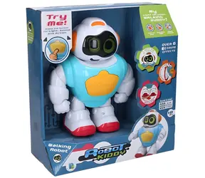 WIKY Kinderroboter zum Laufen / Interaktiver Roboter / Licht, Sound / 21 cm