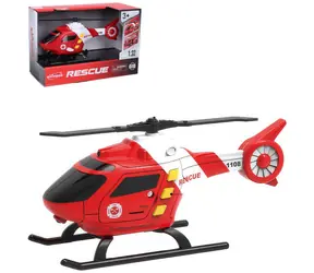 WIKY Rettungshubschrauber / 17 cm / Batteriebetrieben / Mit Licht und Sound / ab 3 Jahren