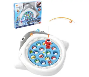 WIKY Haifisch-Angelspiel / Batteriebetrieben / 15 Fische / 3 Angeln / ab 3 Jahren