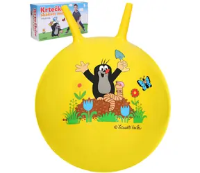 WIKY Hüpfball Mole 40 cm gelb / Hüpfball / Gummi / Belastbarkeit 50 kg / ab 3 Jahren
