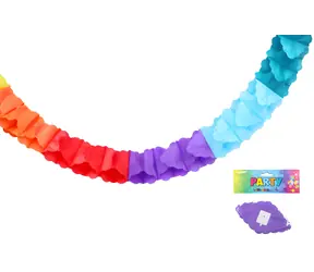 WIKY Regenbogengirlande / Girlande / Papier / 3 m