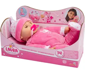 Simba Puppe Laura „Zeit zum Träumen“ / 14 Geräusche / Schnuller mit Schlaflied / 38 cm / ab 24 Monaten