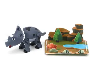 Magnetischer Bausatz Triceratops 3D / Magnetischer Bausatz / 7 Teile / ab 3 Jahren