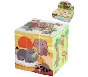 Würfelpuzzle Tiere Zoo / Puzzle / 6 Bilder / 5,5 cm / Kunststoff