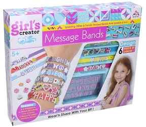 WIKY Armband-Bastelset mit Anhängern und Buchstaben / Kreativset / 6 Armbänder, 20 Figuren, 76 Buchstaben / ab 5 Jahren