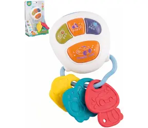 WIKY Rassel und Beißring Autoschlüssel / Licht und Sound / Karton / 2x AAA 1,5V / ab 12 Monaten