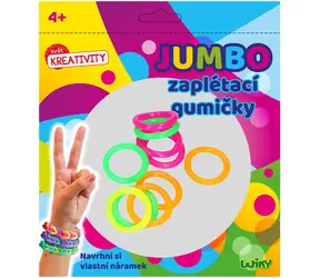 WIKY Kreativset Jumbo-Gummibänder zum Basteln von Armbändern / 70 Stück / Kunststoff, Gummi / ab 4 Jahren