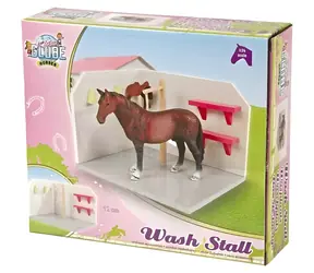 KIDS GLOBE Pferdewaschbox / Holzbausatz / 1:24 / ab 3 Jahren