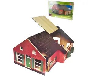 KIDS GLOBE Bauernhaus mit Nebengebäuden / 1:32 / Holz / ab 3 Jahren