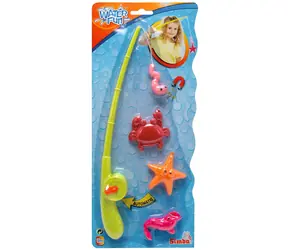 Simba Angelspiel, magnetisch / Brettspiel / Angelrute 36 cm / 3 Tiere / Kunststoff / ab 3 Jahren
