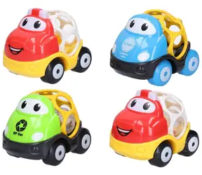 WIKY Rasselauto / Spielzeug für die Kleinsten / 4 Farben / 9,5 x 7,5 x 8 cm / Kunststoff / ab 6 Monaten
