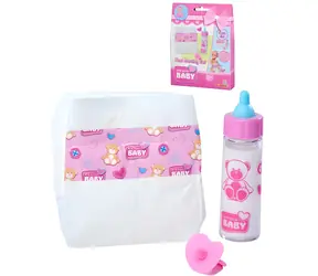 Simba Zubehör für Neugeborenen-Babypuppen / Schnuller, Flasche und Windel / für Puppen von 38-43 cm / ab 3 Jahren