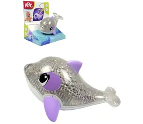 Simba ABC Delfin Glitzer / Badespielzeug / Leuchtet unter Wasser / Berührungssensor / 14 cm / batteriebetrieben