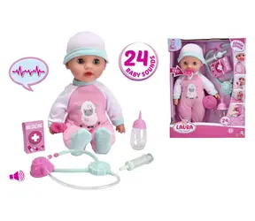 Simba Puppe Laura, kleine Patientin / medizinisches Zubehör / Sound / 30 cm / ab 2 Jahren