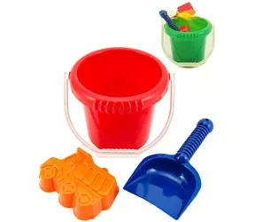 LORI 213 Sandkasten-Set mit Eimer, Schaufel und Babypuppe / Kunststoff / 3 Farben / ab 18 Monaten