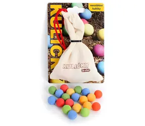 EFKO Unzerbrechliche Murmeln / Brettspiel / 20 Stück / Farbmix / Kunststoff, Textil