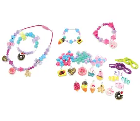 WIKY Kreativset So Beads Candy Beads / Armbänder und Halsketten / über 160 Perlen, 11 Anhänger / ab 5 Jahren