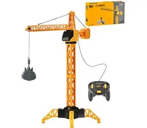 WIKY Turmdrehkran gelb / 71 cm / Seilzugsteuerung / 360° drehbar / 3x AA-Batterien / ab 3 Jahren