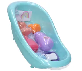 WIKY Badezimmer-Set für Puppen / 38 cm / Kunststoff / Badewanne und Zubehör / ab 3 Jahren