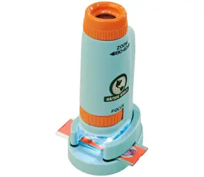 Simba Taschenmikroskop Nature WORLD Explorer / Vergrößerung 60-180x / LED-Beleuchtung / 11 cm / 2x LR44 / ab 5 Jahren